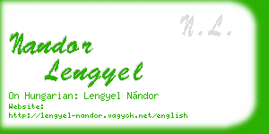 nandor lengyel business card